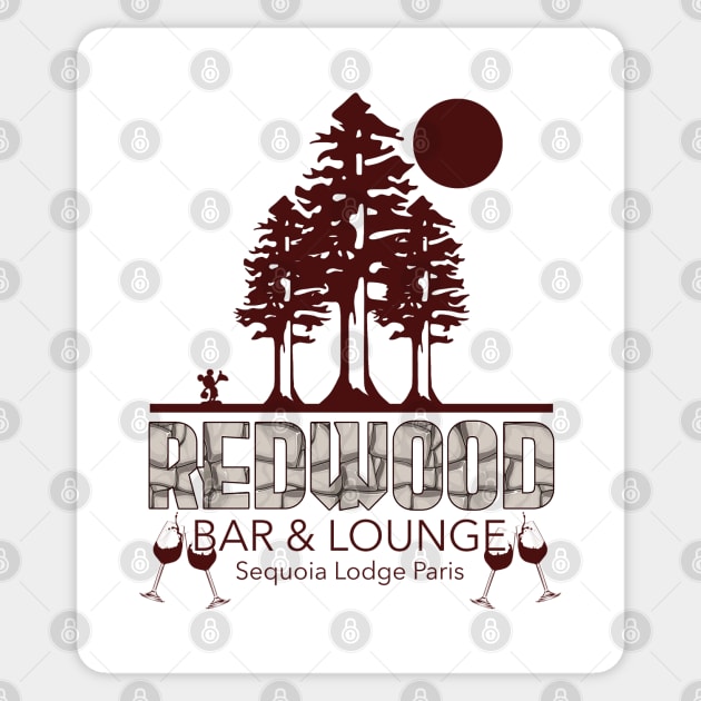 Redwood Bar and Lounge Sequoia Lodge Paris Sticker by Joaddo
